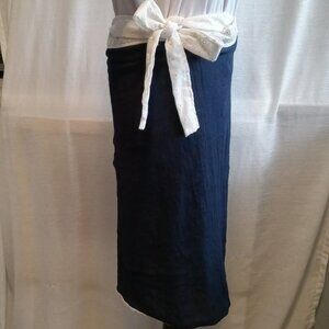 Single skirt - end of fabric rolls hand made Reversible wrap skirt